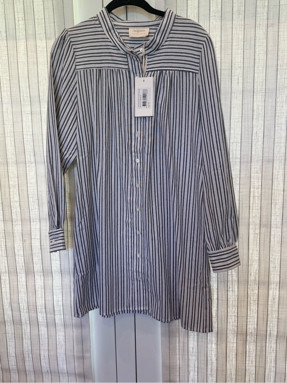 Auguste The Label Blue and White Striped Button-Down Tunic